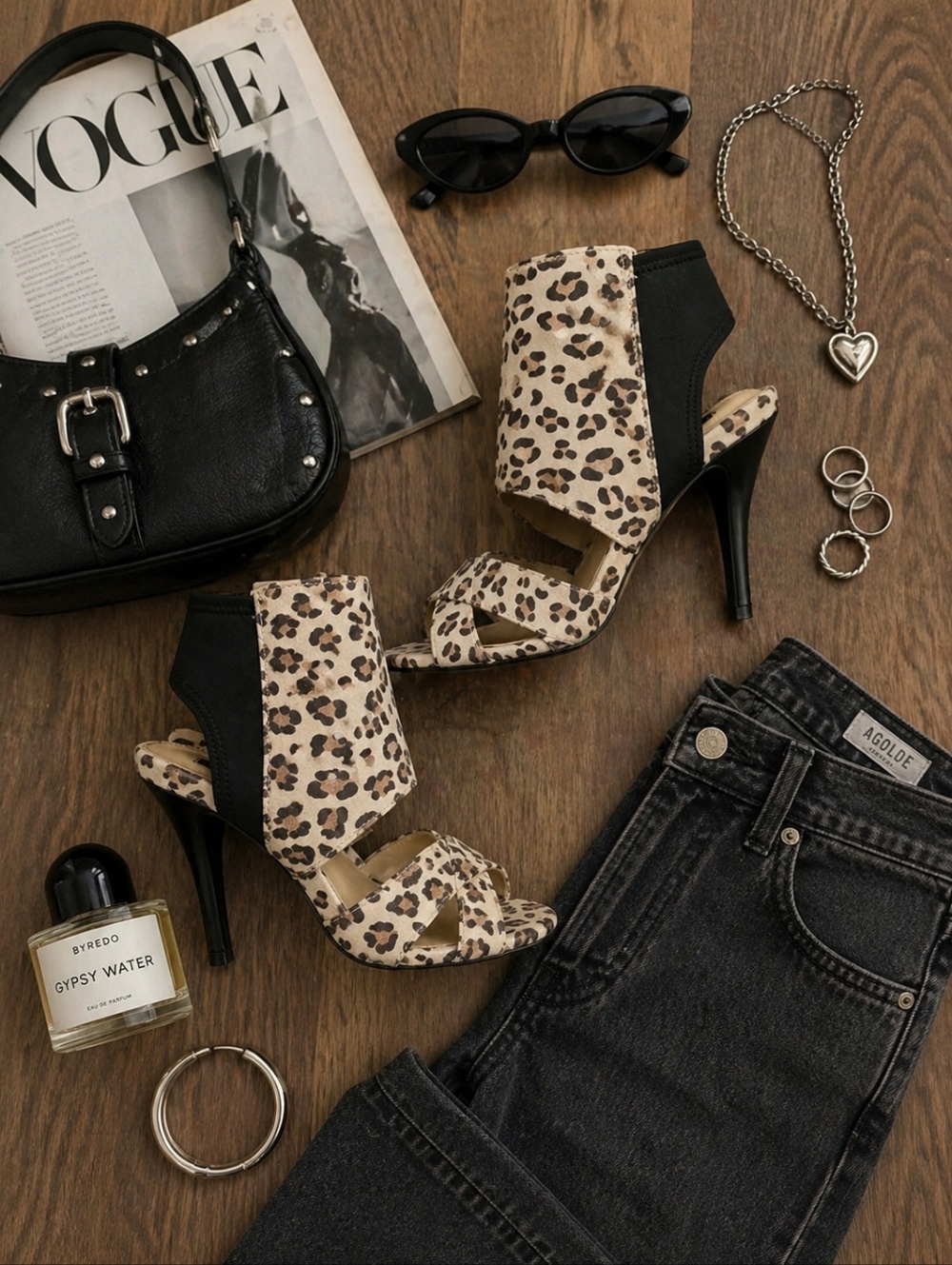 Marchez Vous Leopard Print High Heel Sandals